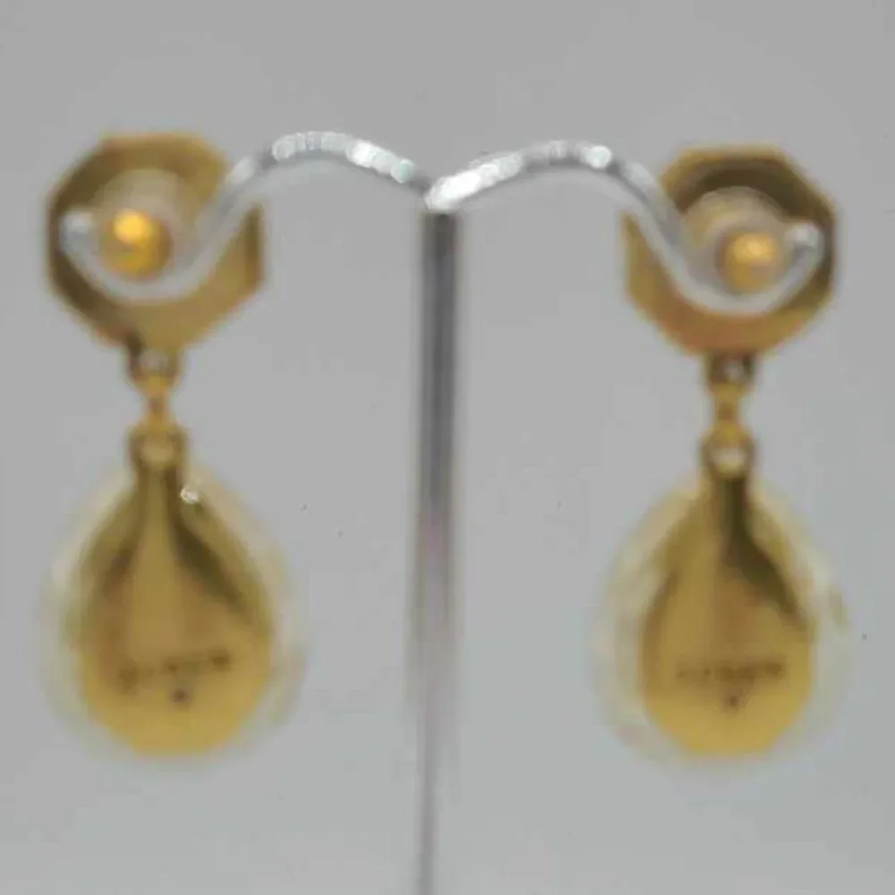 J Crew Clear Crystal Drop Earrings